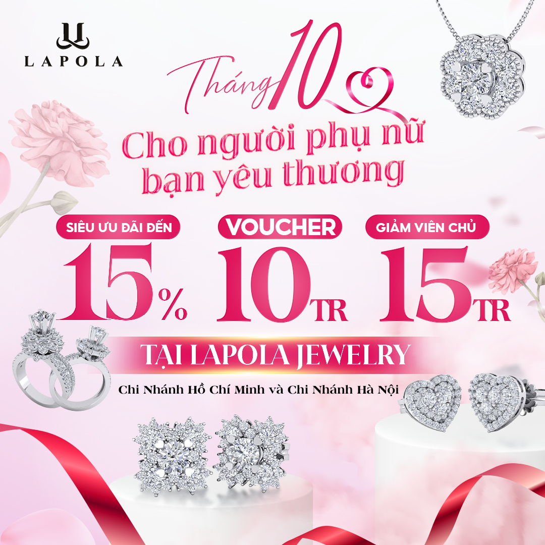 Ưu đãi tại cửa hàng trang sức Lapola Jewelry