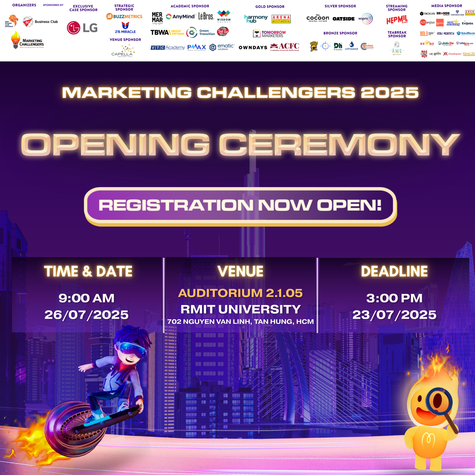 MARKETING CHALLENGERS 2025 CHÍNH THỨC MỞ ĐƠN ĐĂNG KÝ THAM DỰ LỄ KHAI MẠC